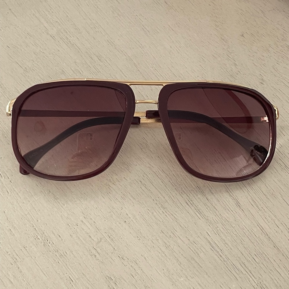 Free people maroon and gold aviator